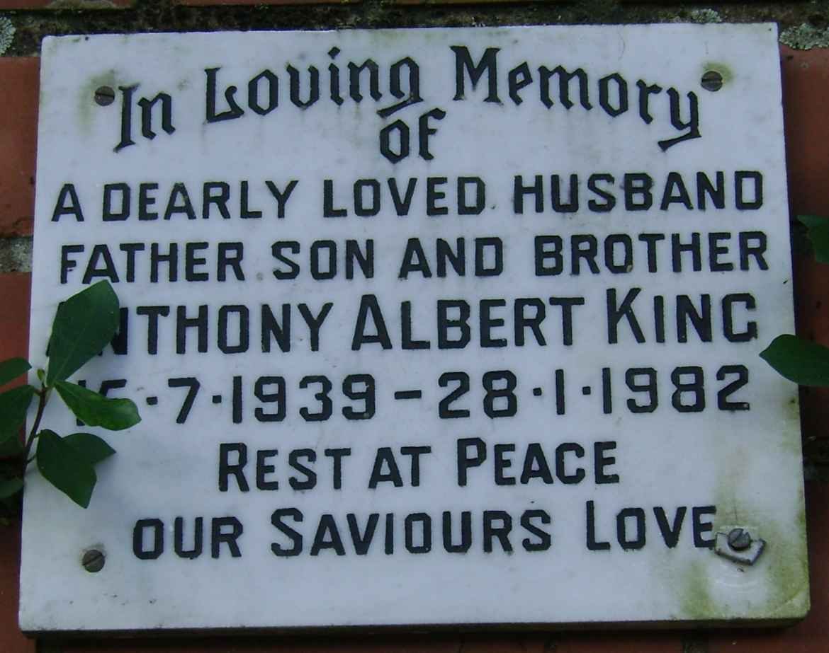 KING Anthony Albert 1939-1982