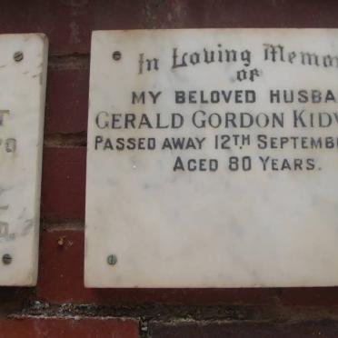 KIDWELL Gerald Gordon -1970