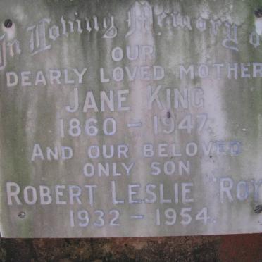 KING Jane 1860-1947 :: LESLIE Robert 1932-1954