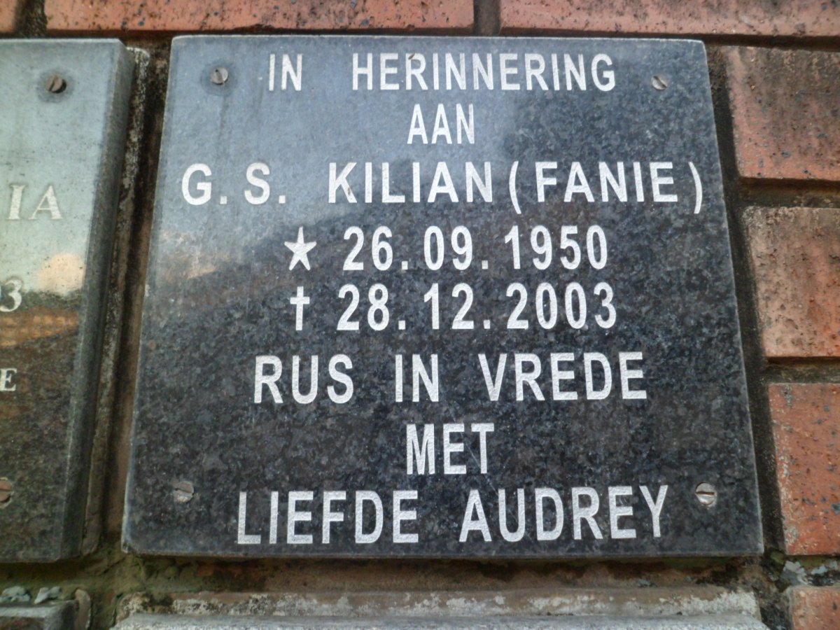 KILIAN G. S. 1950-2003