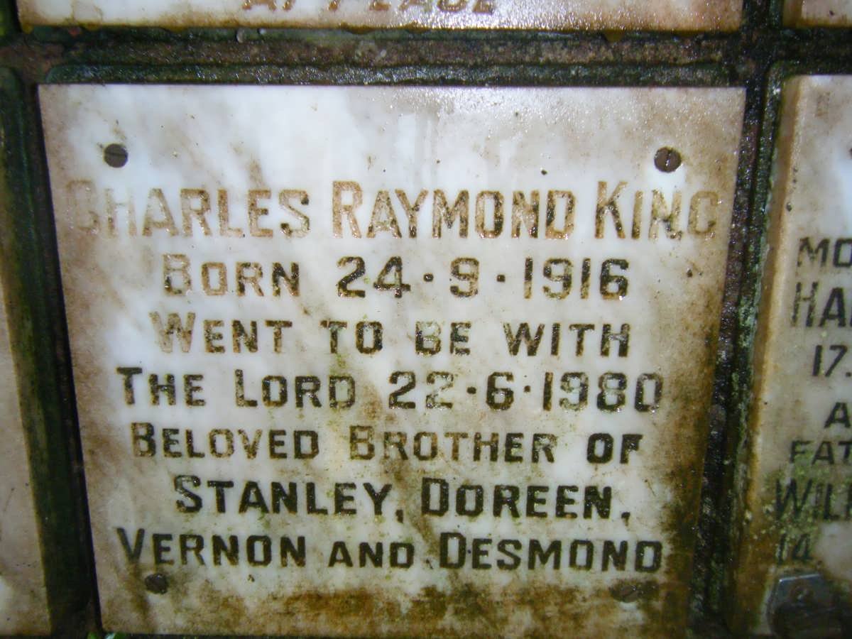 KING Charles Raymond 1916-1980