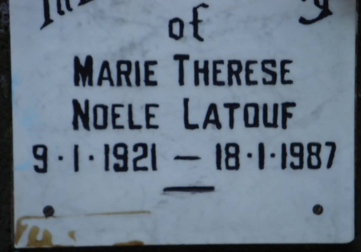 LATOUF Marie Therese Noele 1921-1987