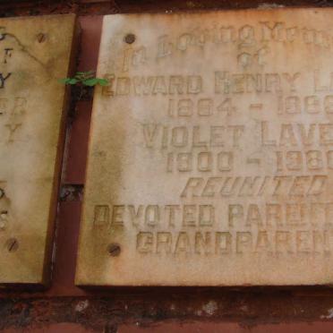 LAVERS Edward Henry 1894-1969 &amp; Violet 1900-1980
