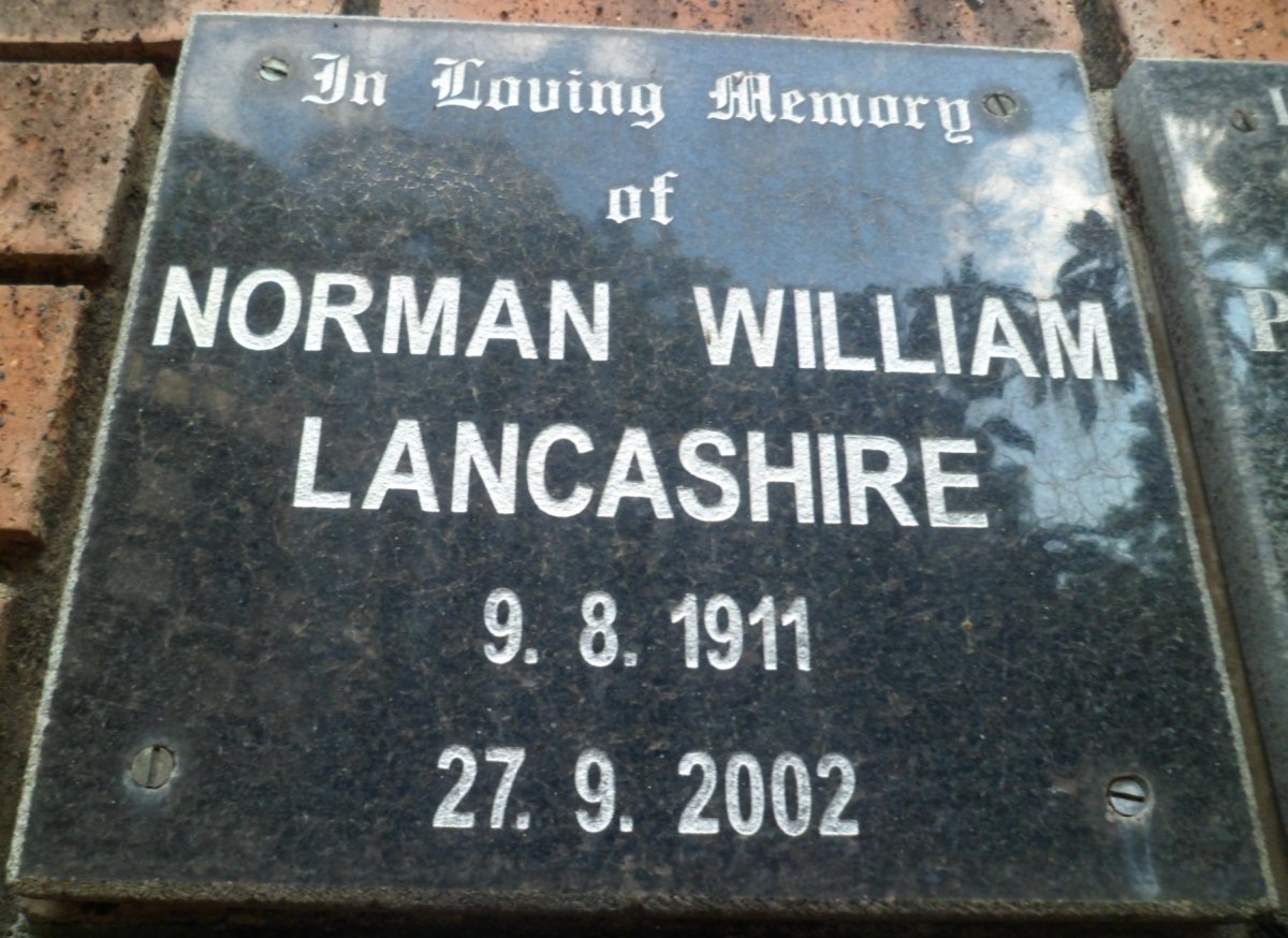 LANCASHIRE Norman William 1911-2002