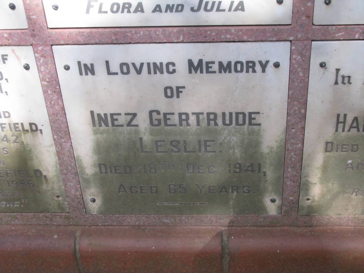 LESLIE Inex Gertrude -1941