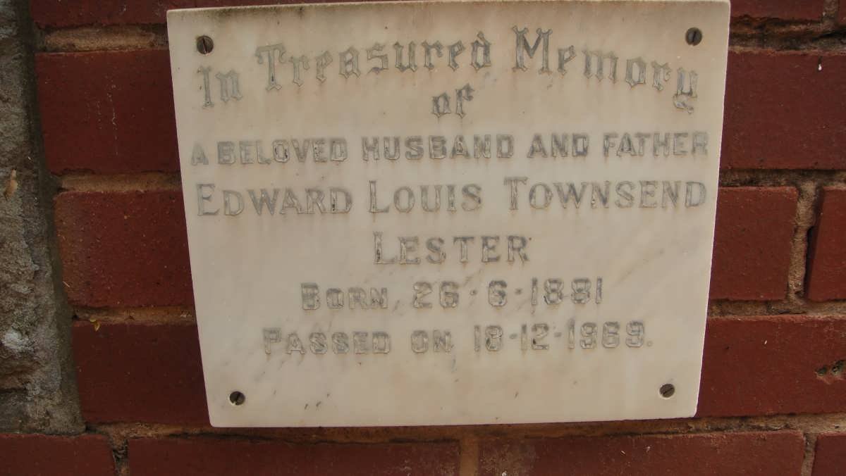 LESTER Edward Louis Townsend 1881-1969