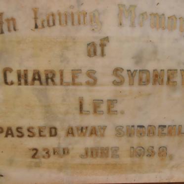 LEE Charles Sydney -1958