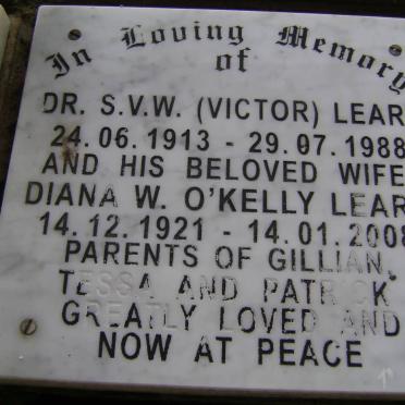 LEARY S.V.W. 1913-1988 &amp; Diana W. O'Kelly 1921-2008