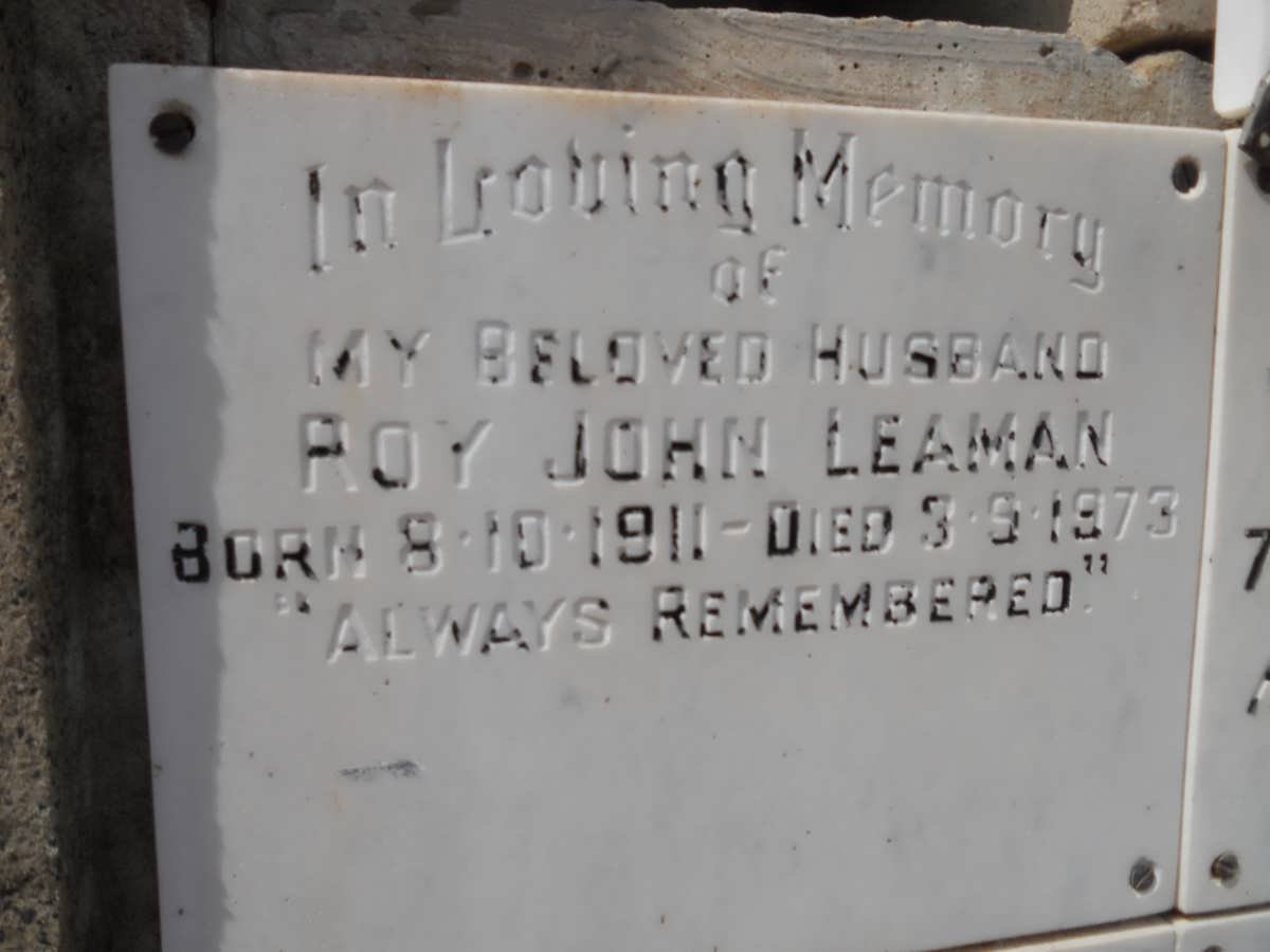 LEAMAN Roy John 1911-1973