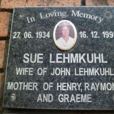 LEHMKUHL Sue 1934-1998