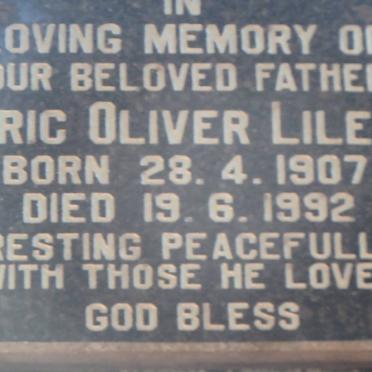 LILES Eric Oliver 1907-1992