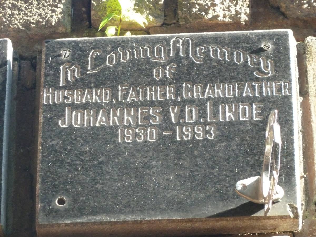 LINDE Johannes, v.d. 1930-1993