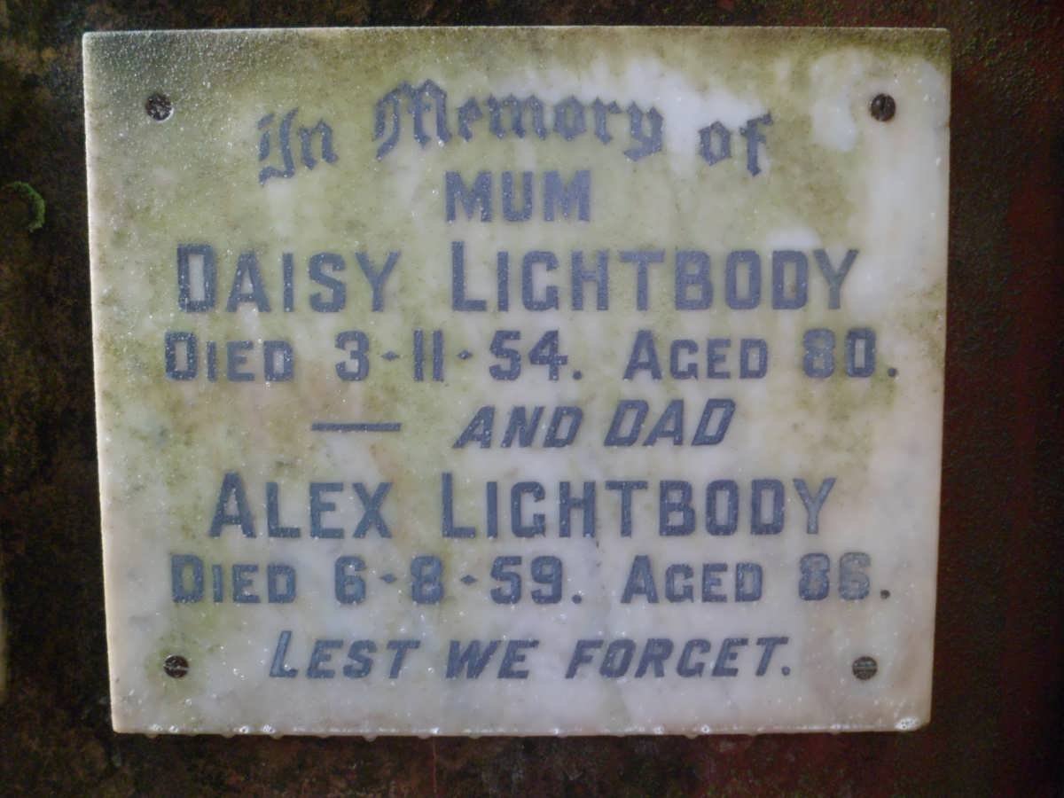 LIGHTBODY Alex -1959 &amp; Daisy -1954