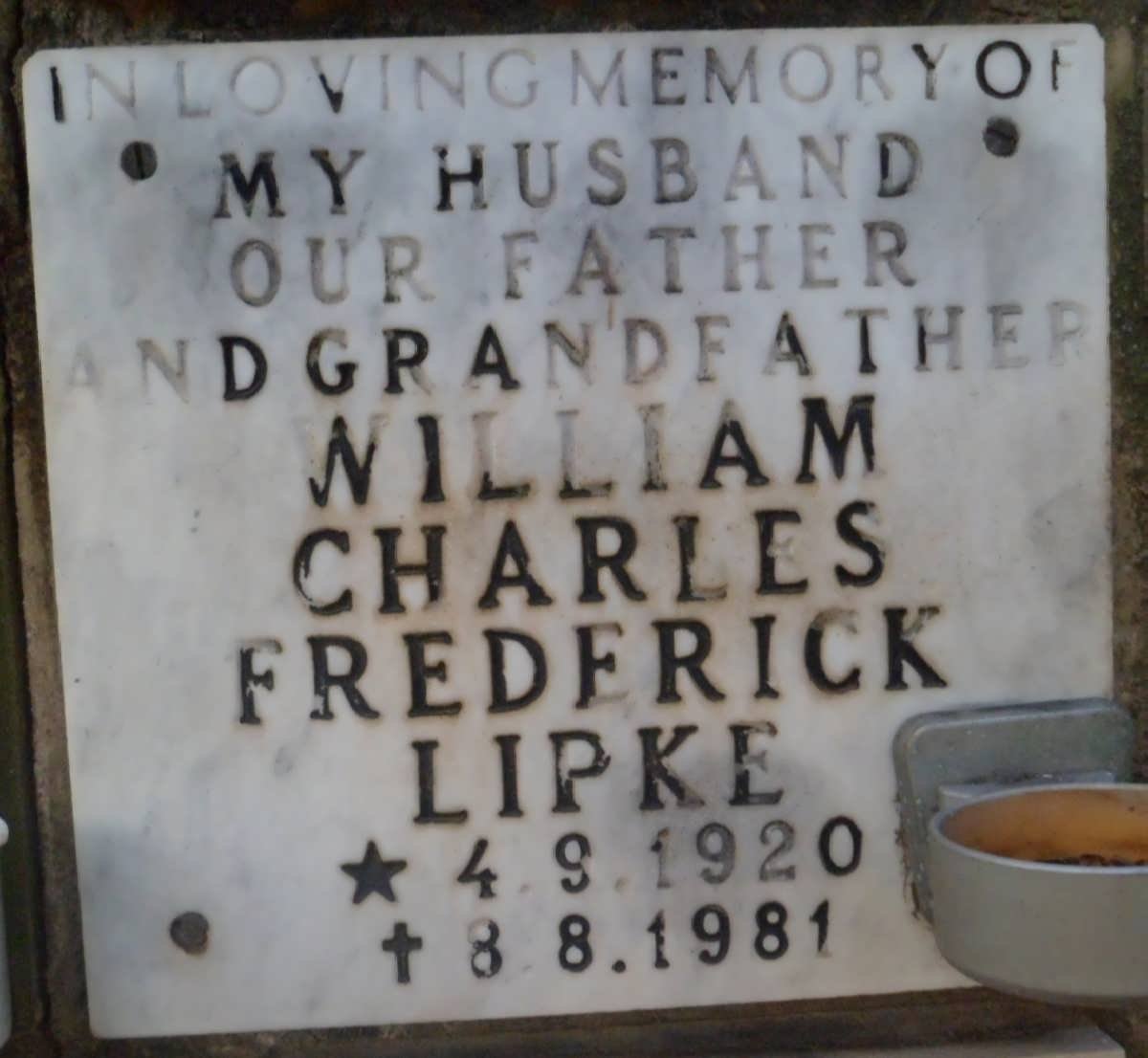 LIPKE William Charles Frederick 1920-1981