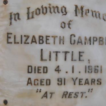 LITTLE Elizabeth Campbell -1961