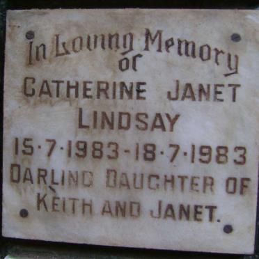 LINDSAY Catherine Janet 1983-1983