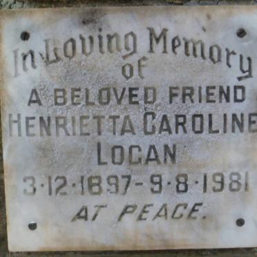 LOGAN Henrietta Caroline 1897-1981