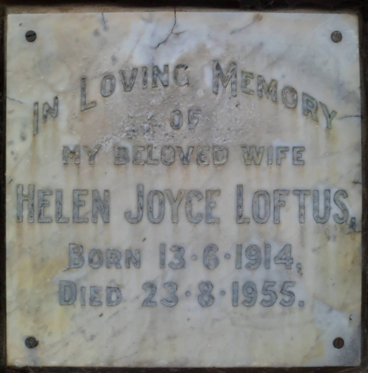 LOFTUS Helen Joyce 1914-1955