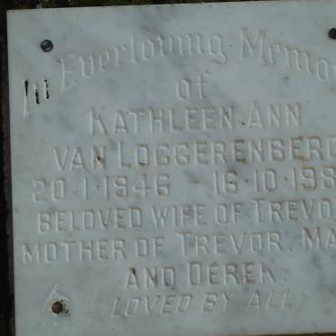 LOGGERENBERG Kathleen Ann, van 1946-1989