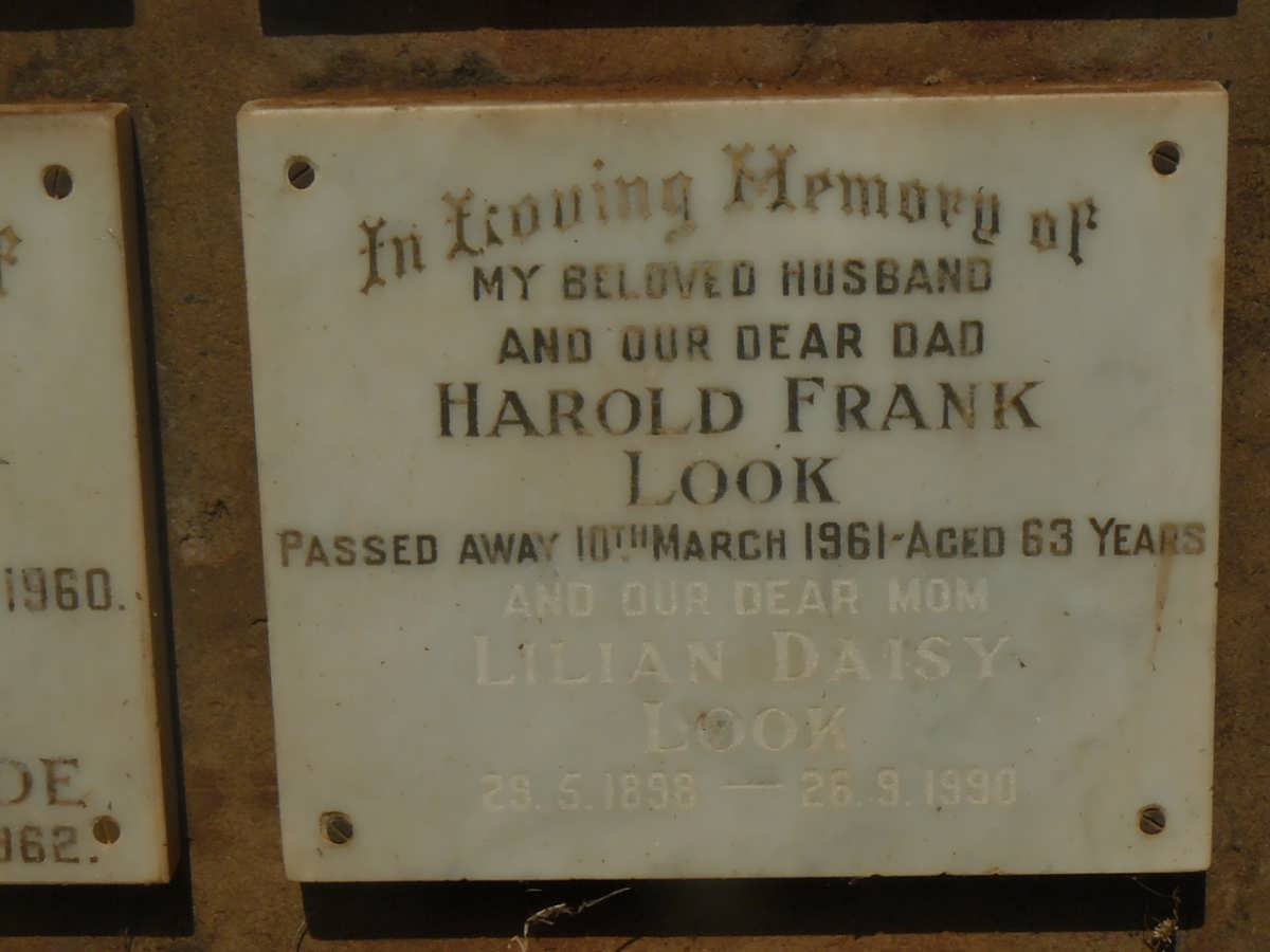 LOOK Harold Frank -1961 &amp; Lilian Daisy 1898-1990