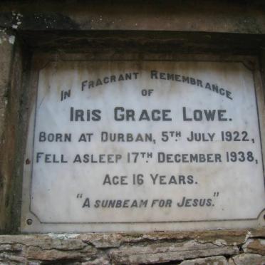 LOWE Iris Grace 1922-1938