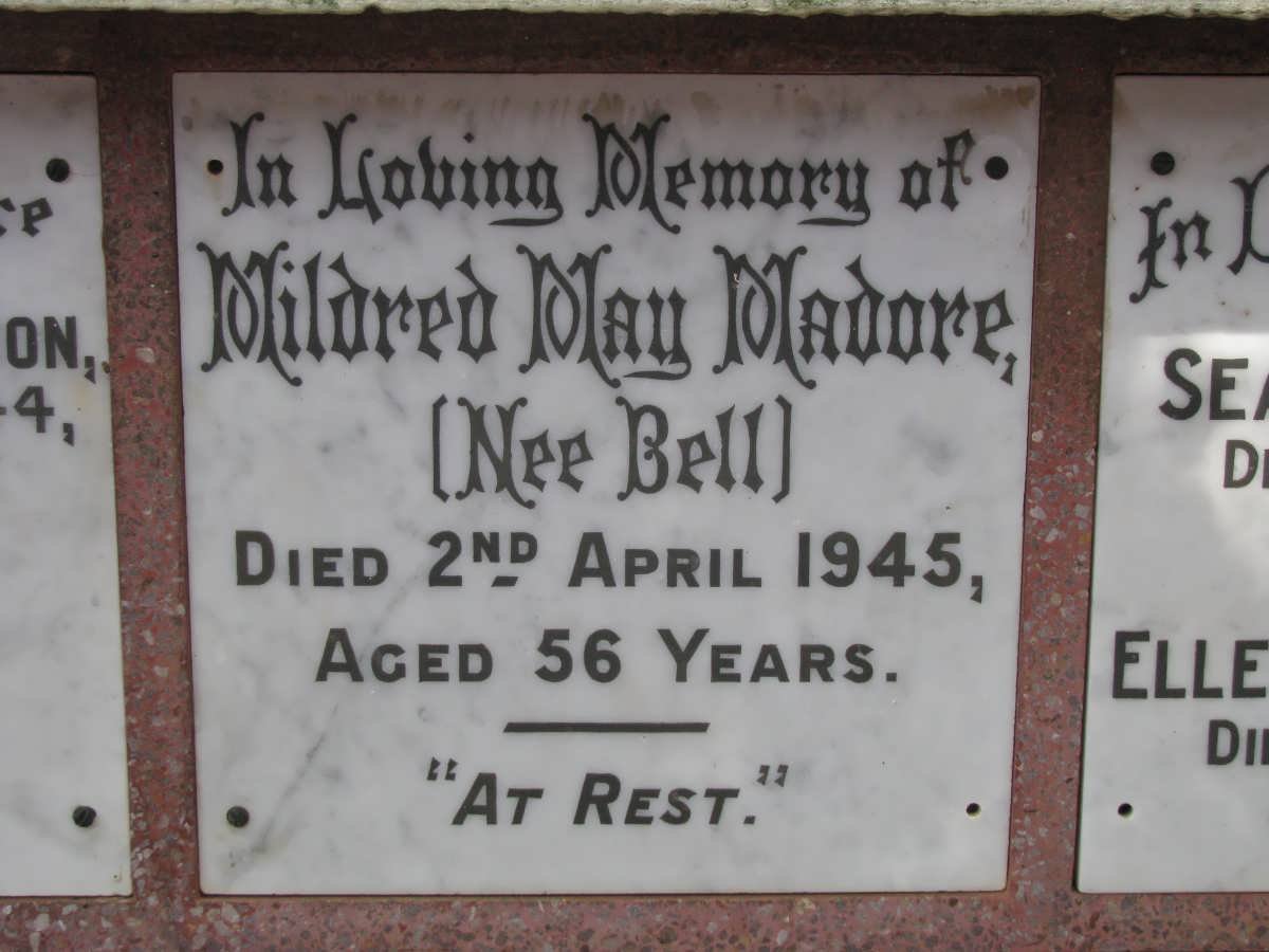 MADORE Mildred May nee BELL -1945