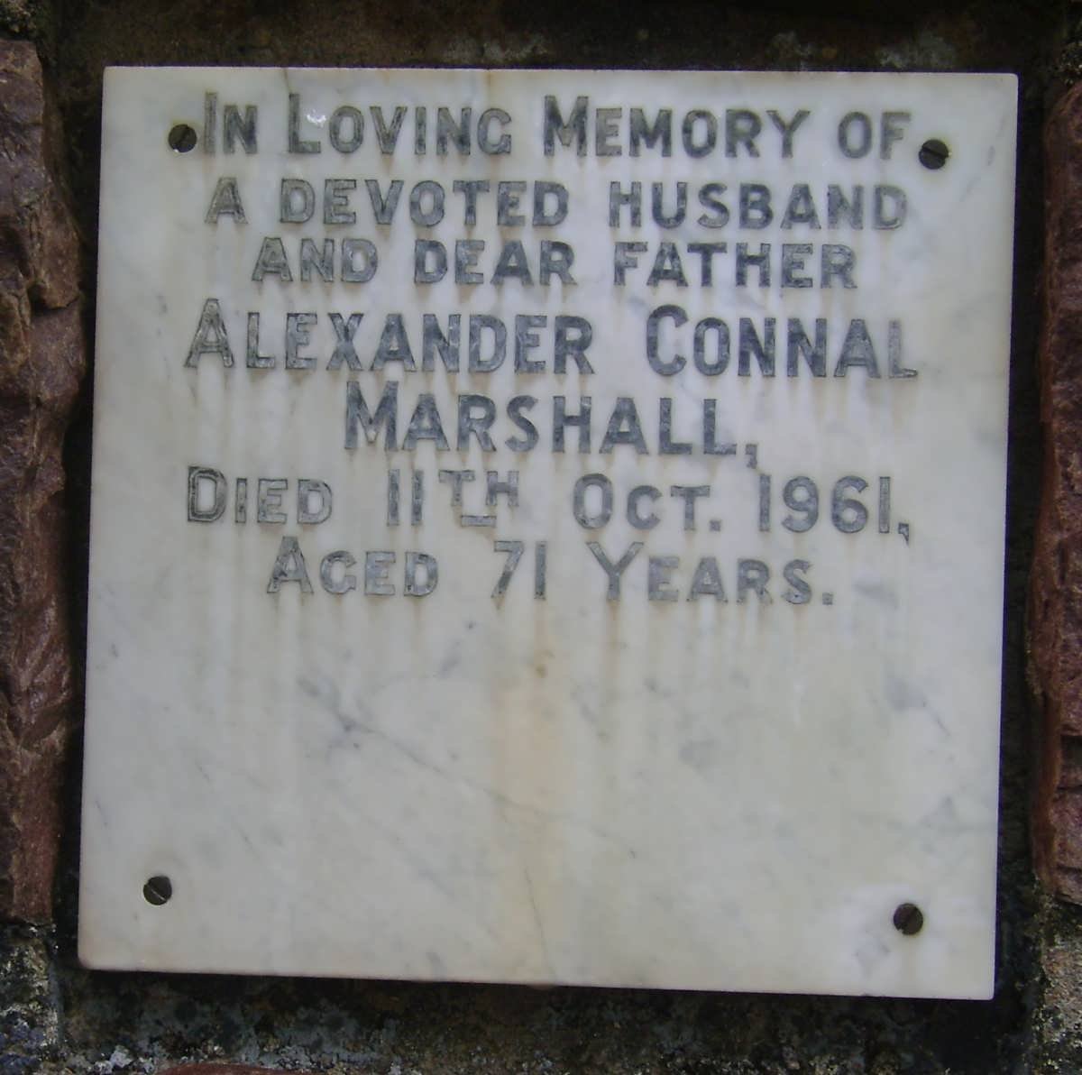 MARSHALL Alexander Connal -1961