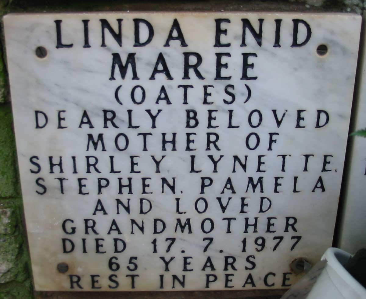 MAREE Linda Enid nee OATES -1977