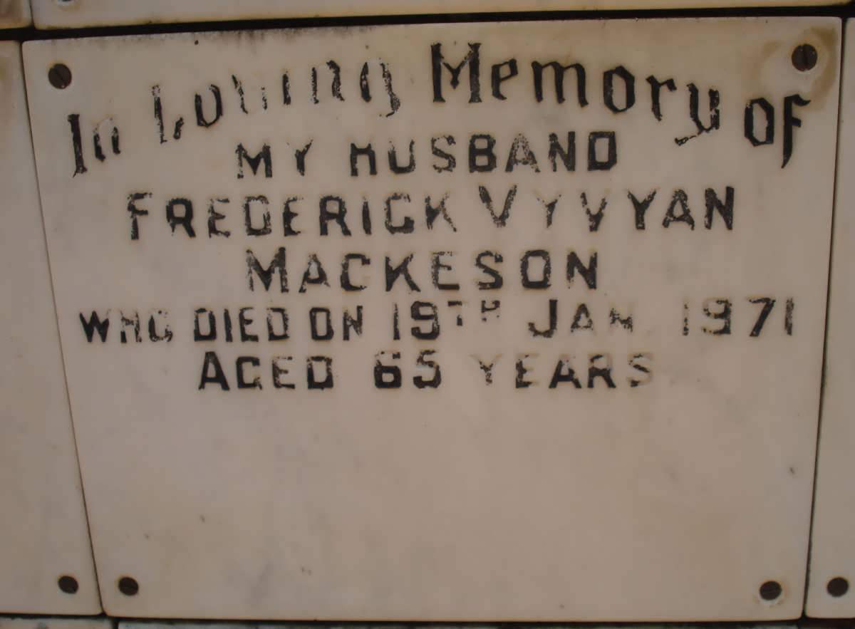 MACKESON Frederick Vyvyan -1971