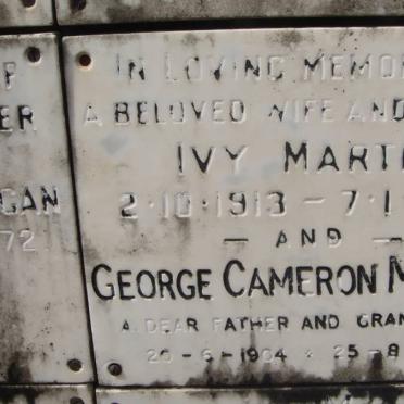 MARTIN George Cameron 1904-1973 &amp; Ivy 1913-1972
