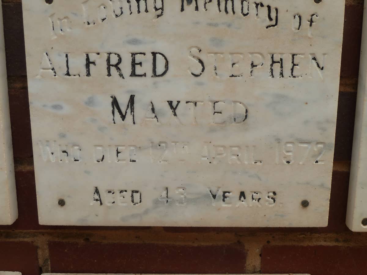 MAXTED Alfred Stephen -1972