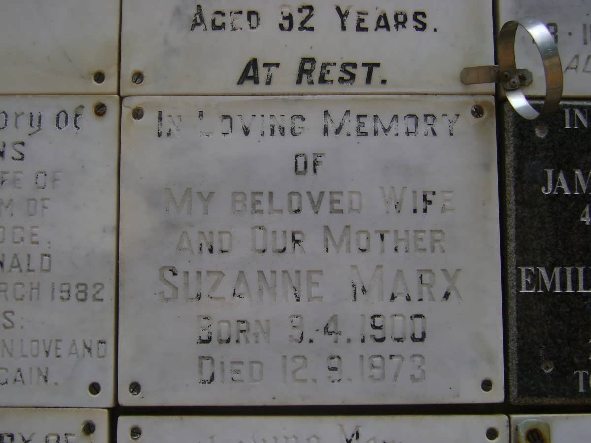 MARX Suzanne 1900-1973