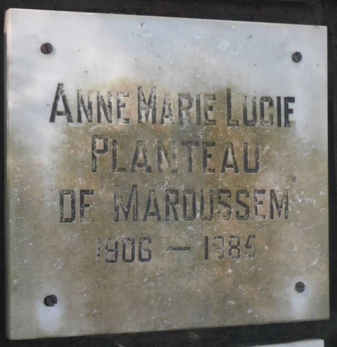 MAROUSSEM Anne Marie Lucie Planteau, de 1906-1985