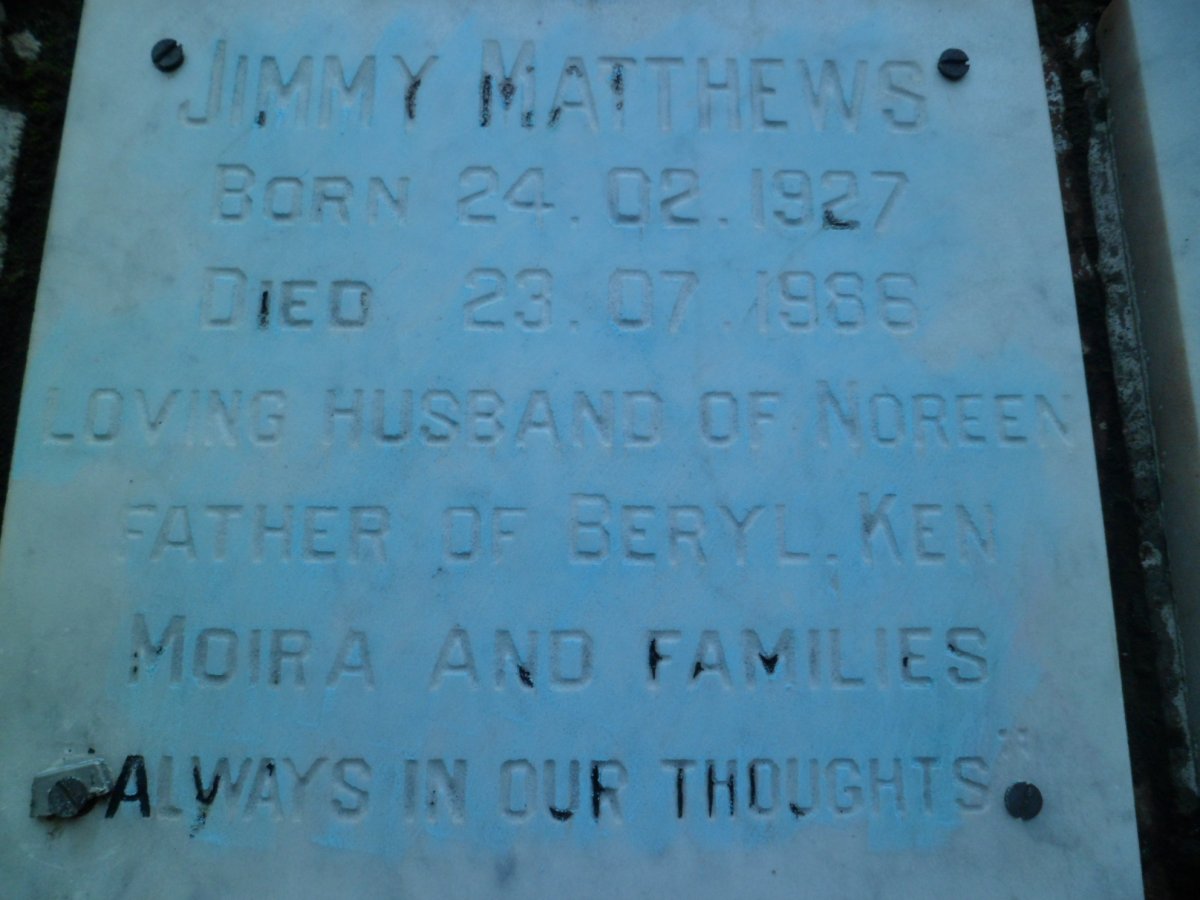 MATTHEWS Jimmy 1927-1986