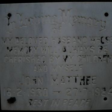 MATTHEE John 1930-1984