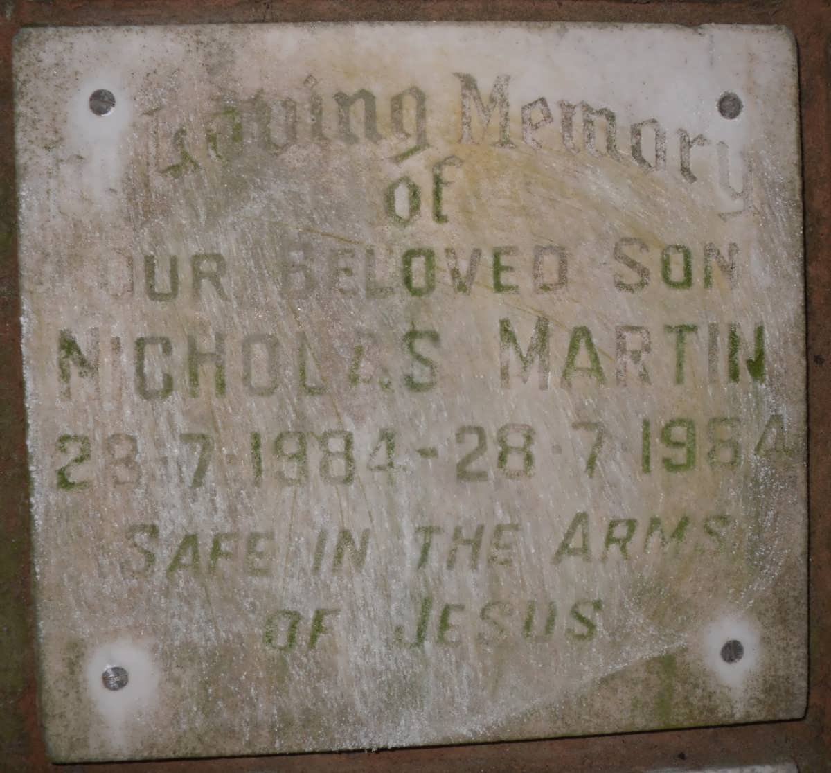 MARTIN Nicholas 1984-1984