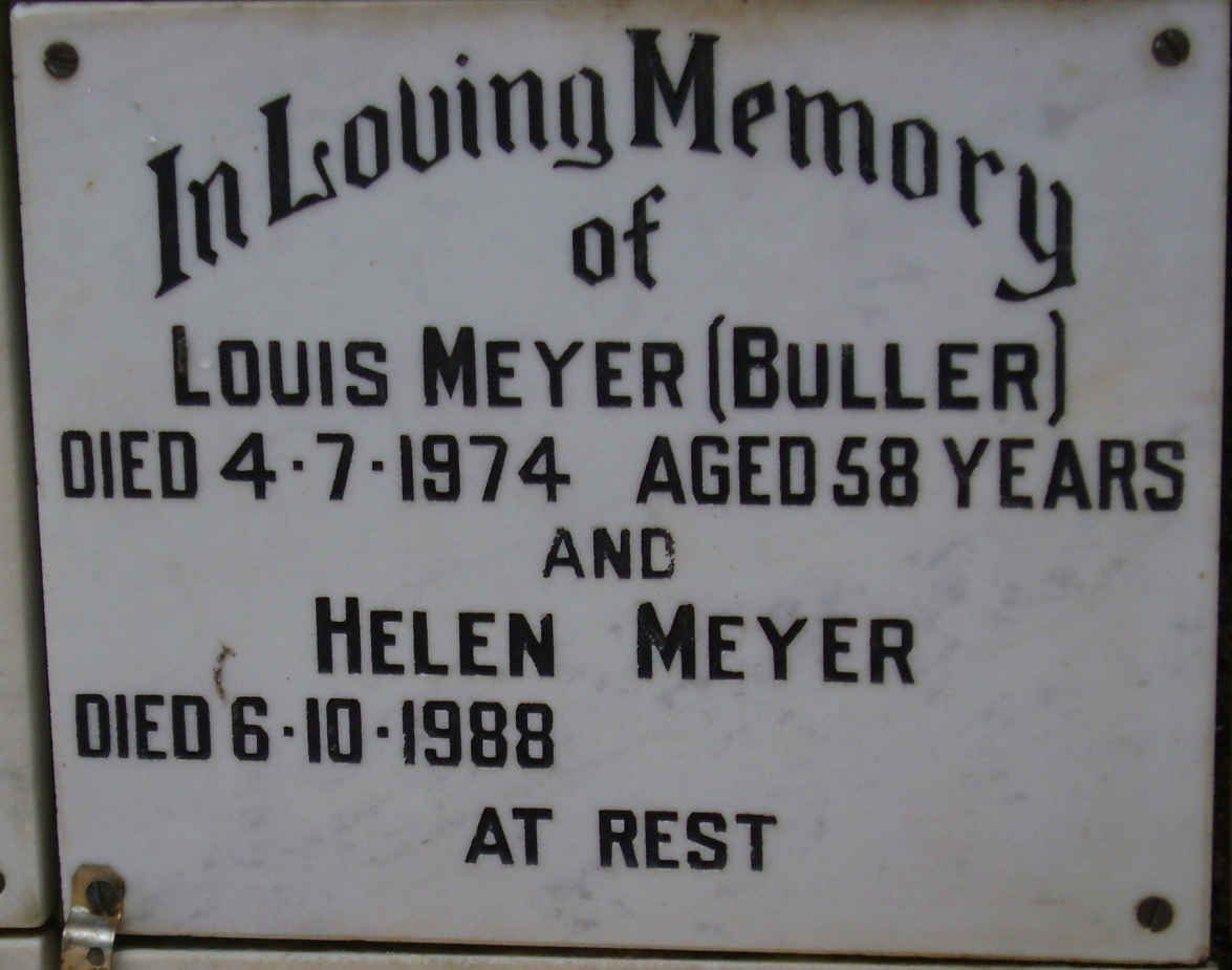 MEYER Louis -1974 &amp; Helen -1988