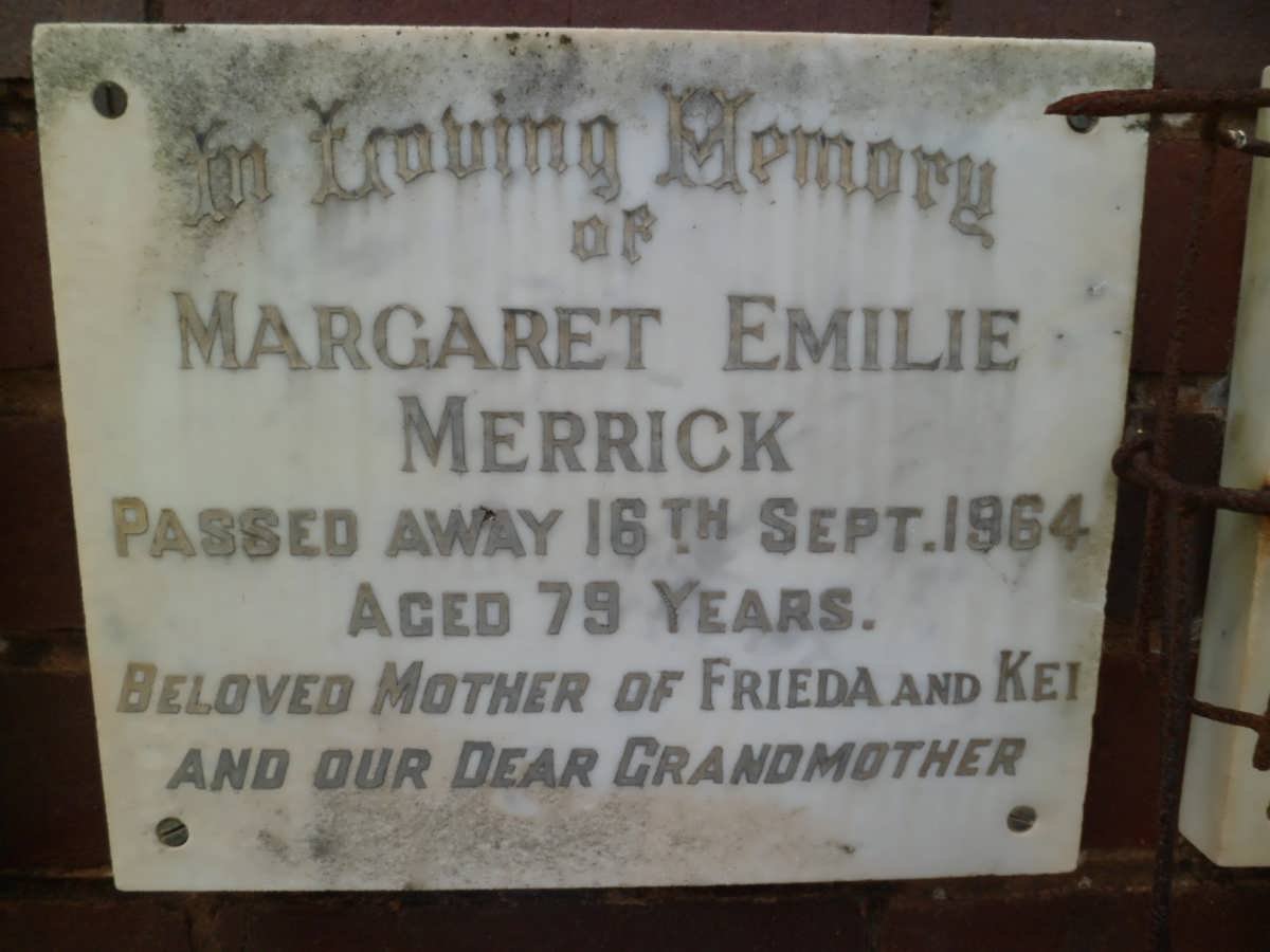 MERRICK Margaret Emilie -1964