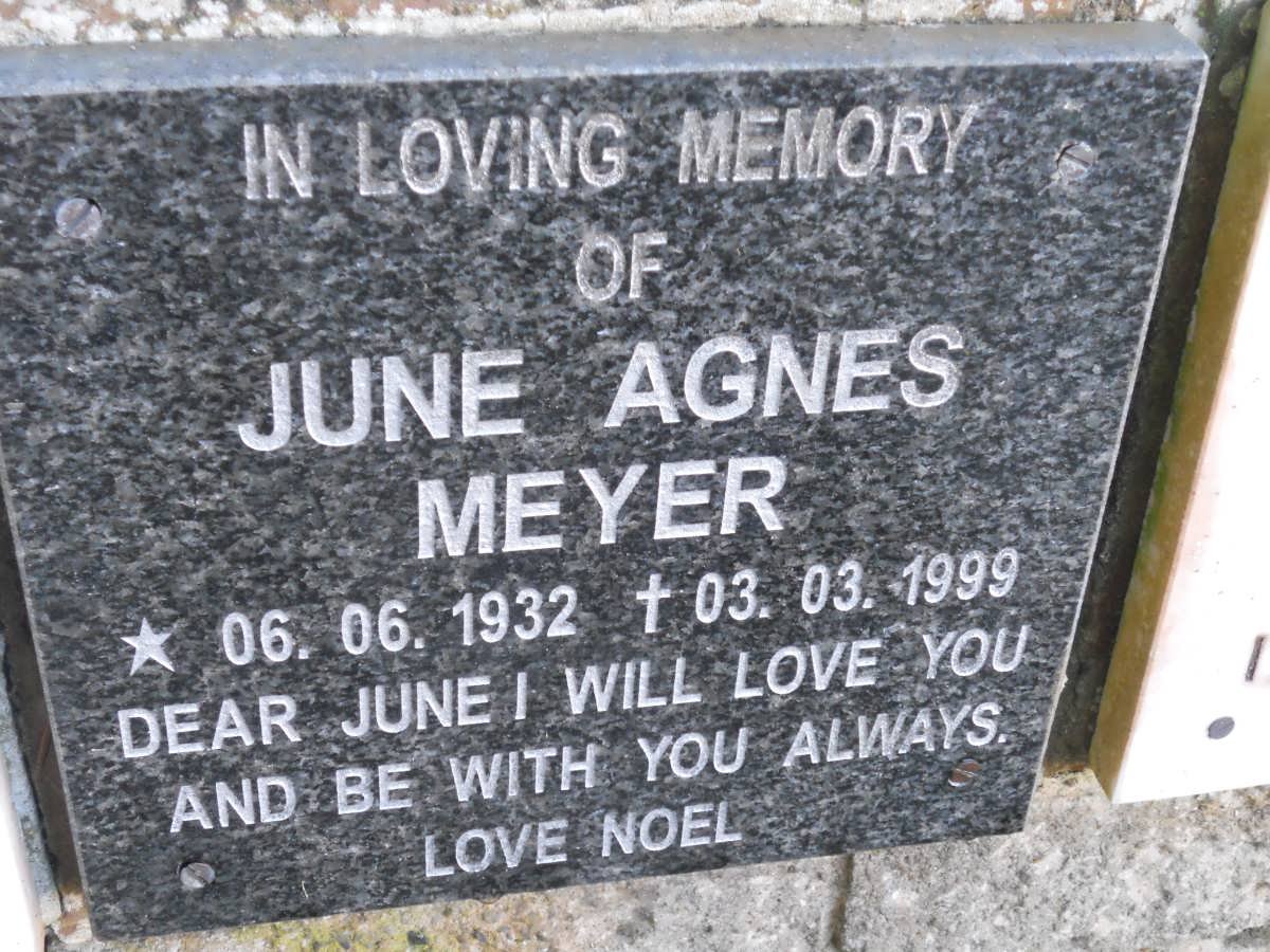 MEYER June Agnes 1932-1999
