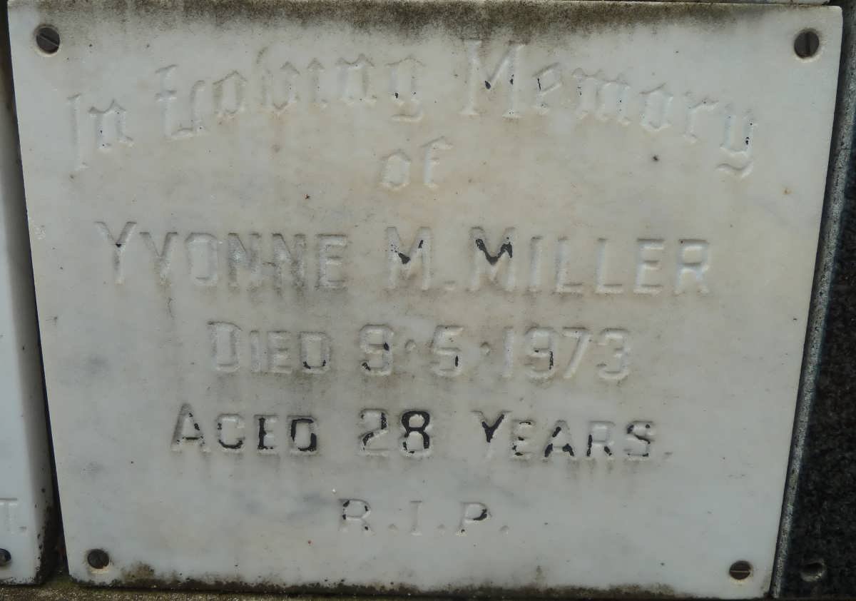 MILLER Yvonne M. -1973
