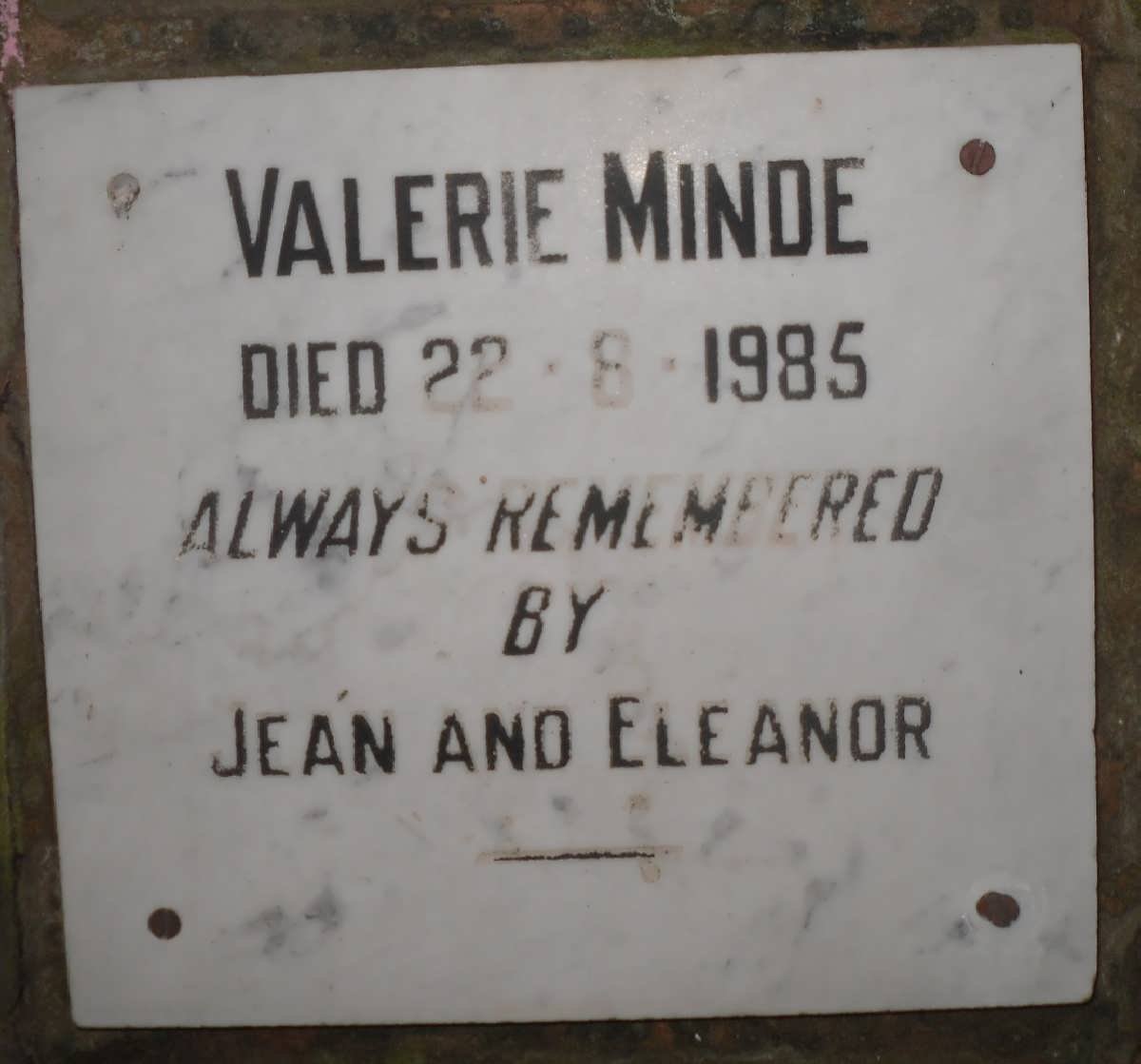 MINDE Valerie -1985