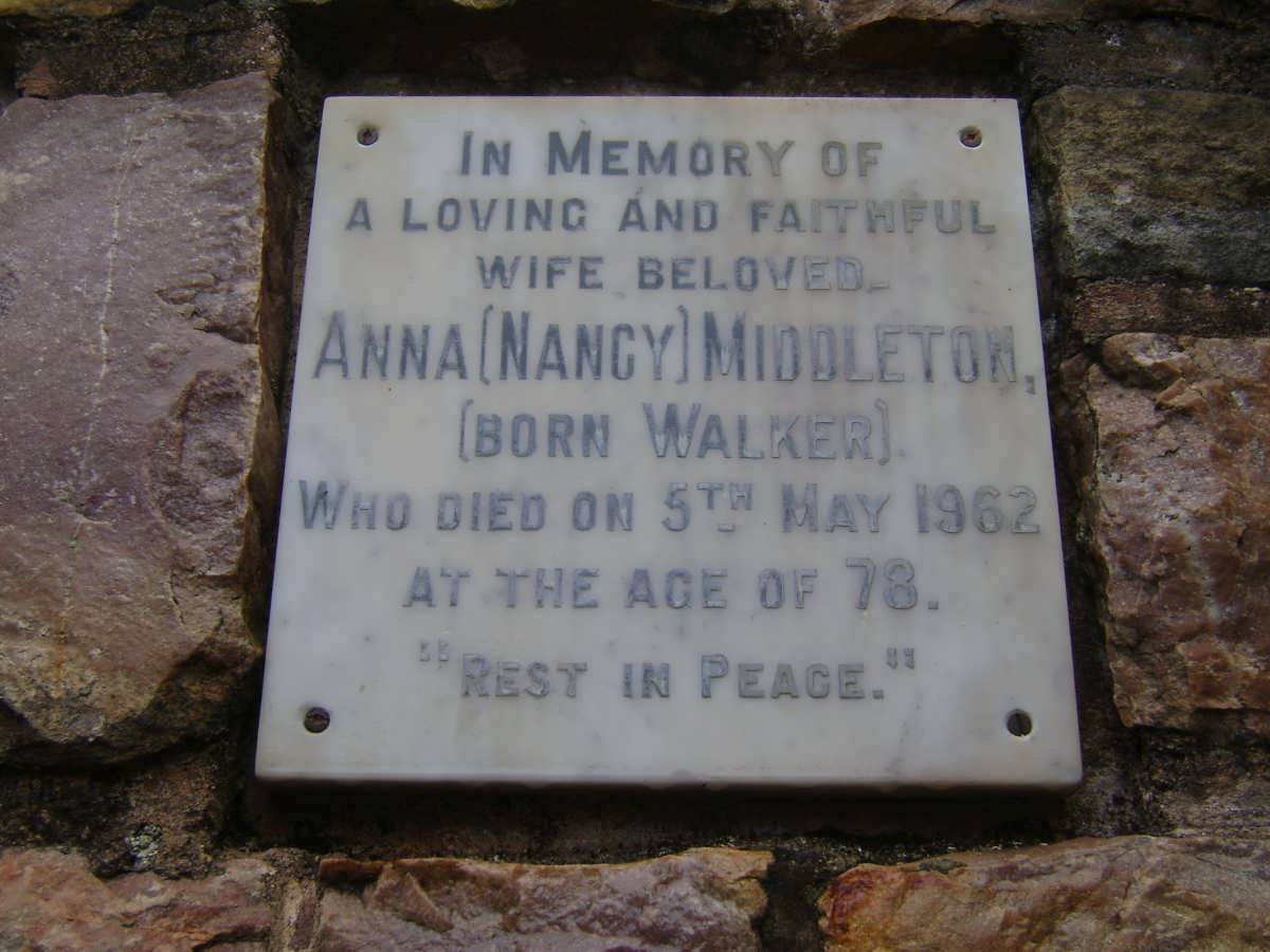 MIDDLETON Anna nee WALKER -1962