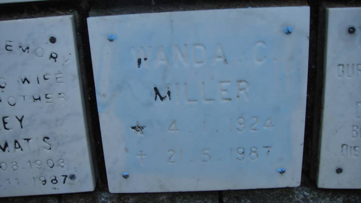 MILLER Wanda C. 1924-1987