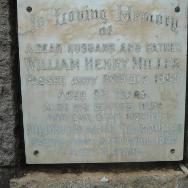 MILLER William Henry -1968 &amp; Mildred Beatrice Susan -1969
