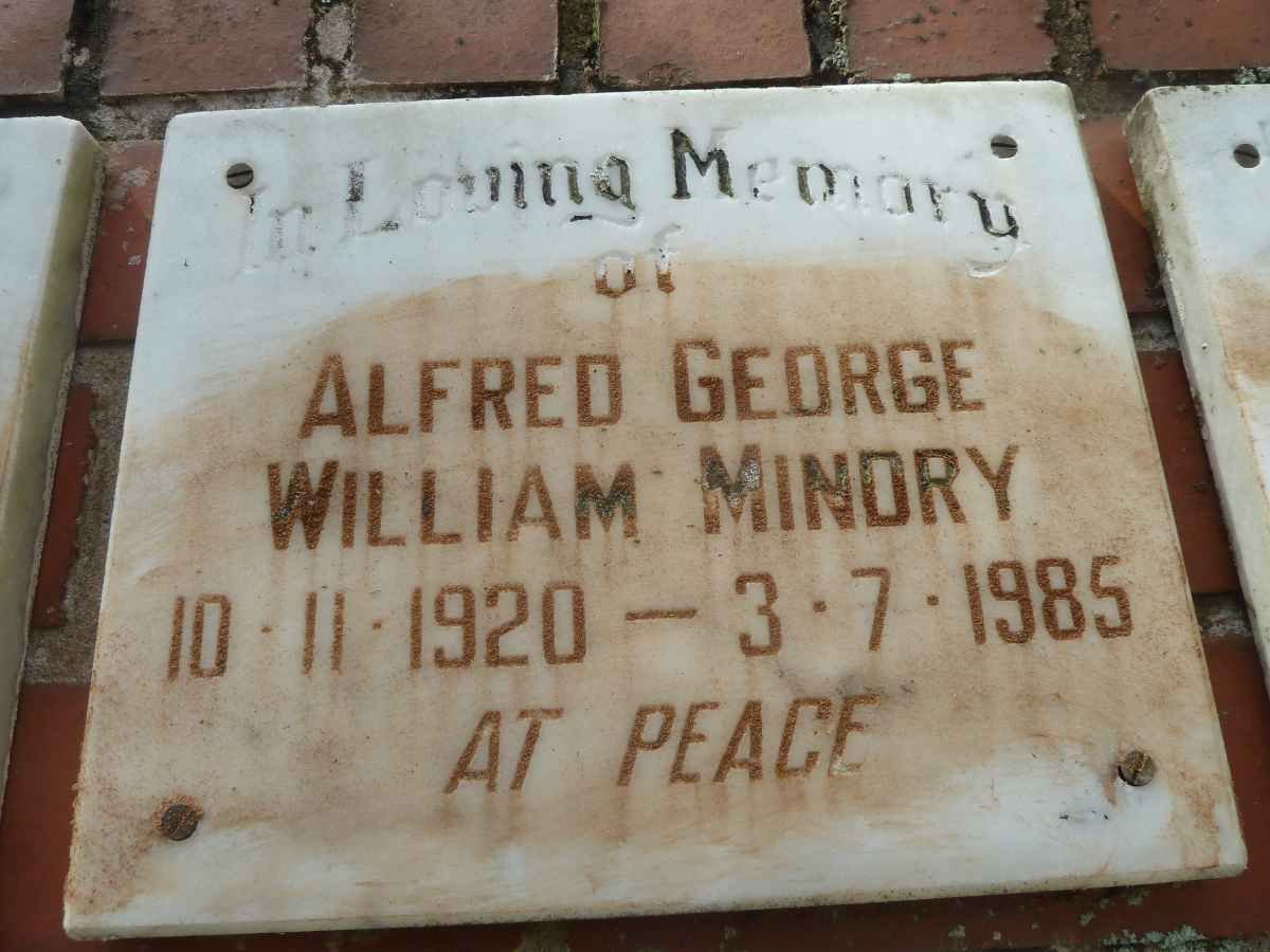 MINDRY Alfred George William 1920-1985