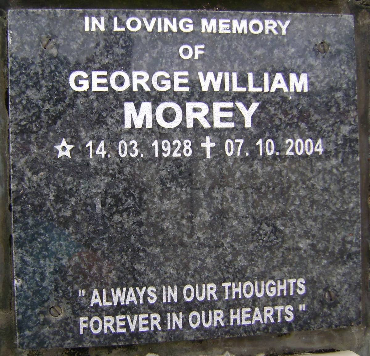 MOREY George William 1928-2004