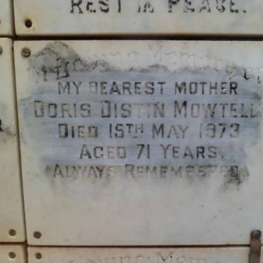 MOWTELL Doris Distin -1973