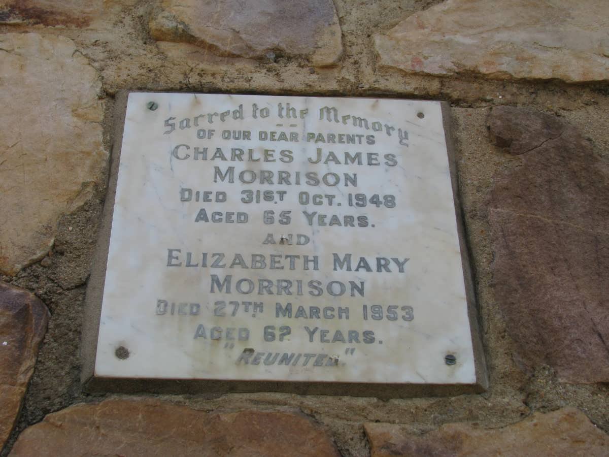 MORRISON Charles James -1948 &amp; Elizabeth Mary -1952