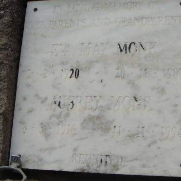 MONK Aubrey 1916-1994 &amp; Eva May 1920-1987