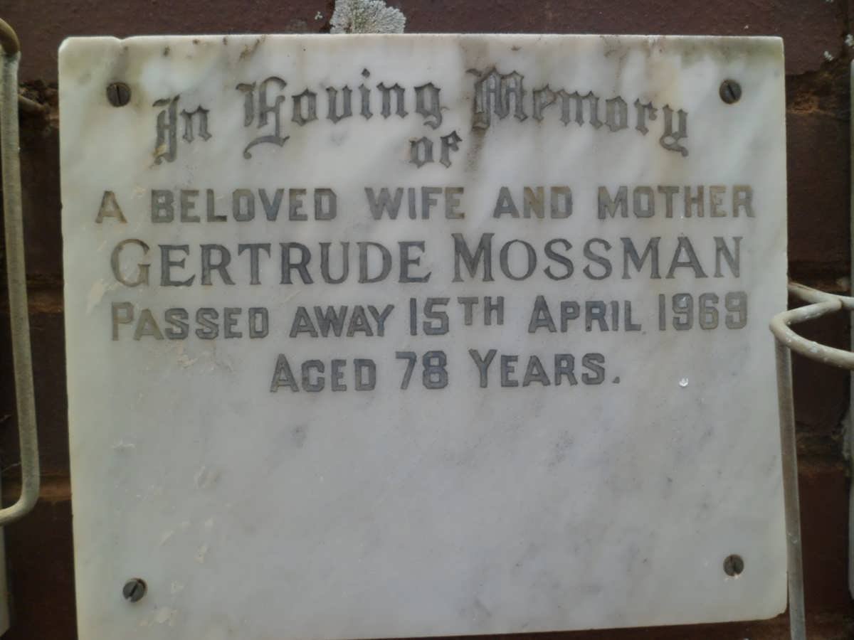 MOSSMAN Gertrude -1969